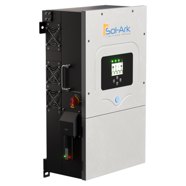 Sol-Ark 12K Hybrid All-In-One, 12kW, 48VDC, 120/240/208VAC Right